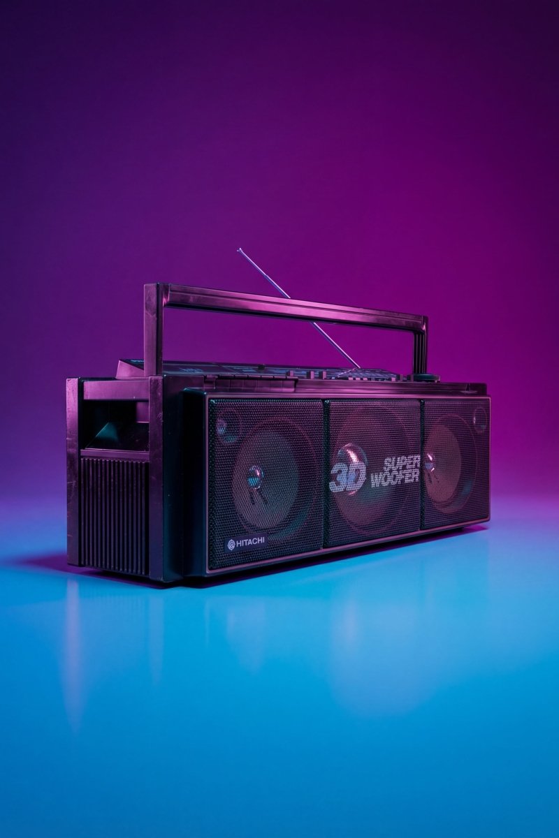 Boombox Bluetooth Hitachi Vintage 80’S - radio - vintage - bluetooth - tsf - dab - modernisation - retrofit