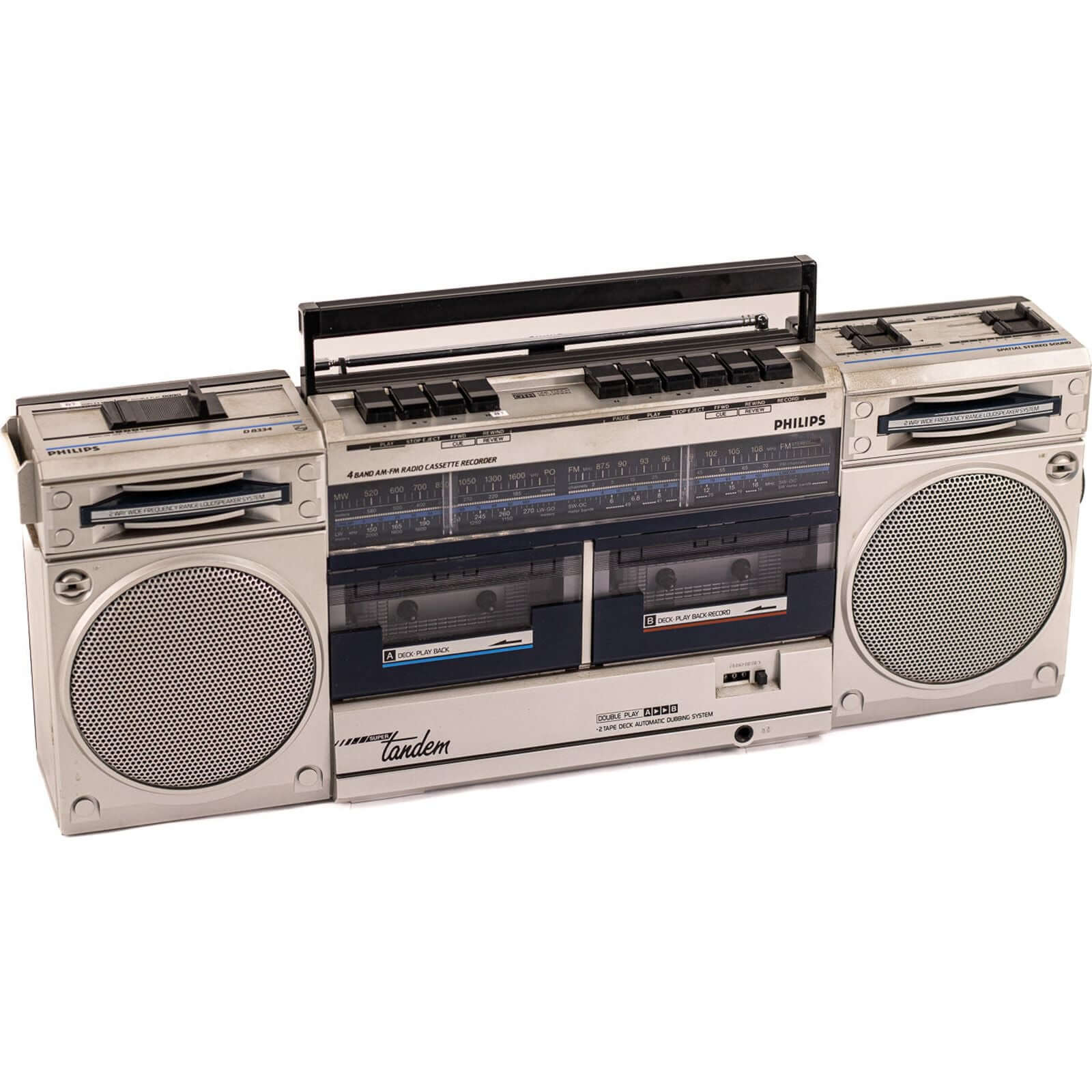 Boombox Bluetooth Philips Vintage 80’S enceinte connectée française haut de gamme prodige radio vintage