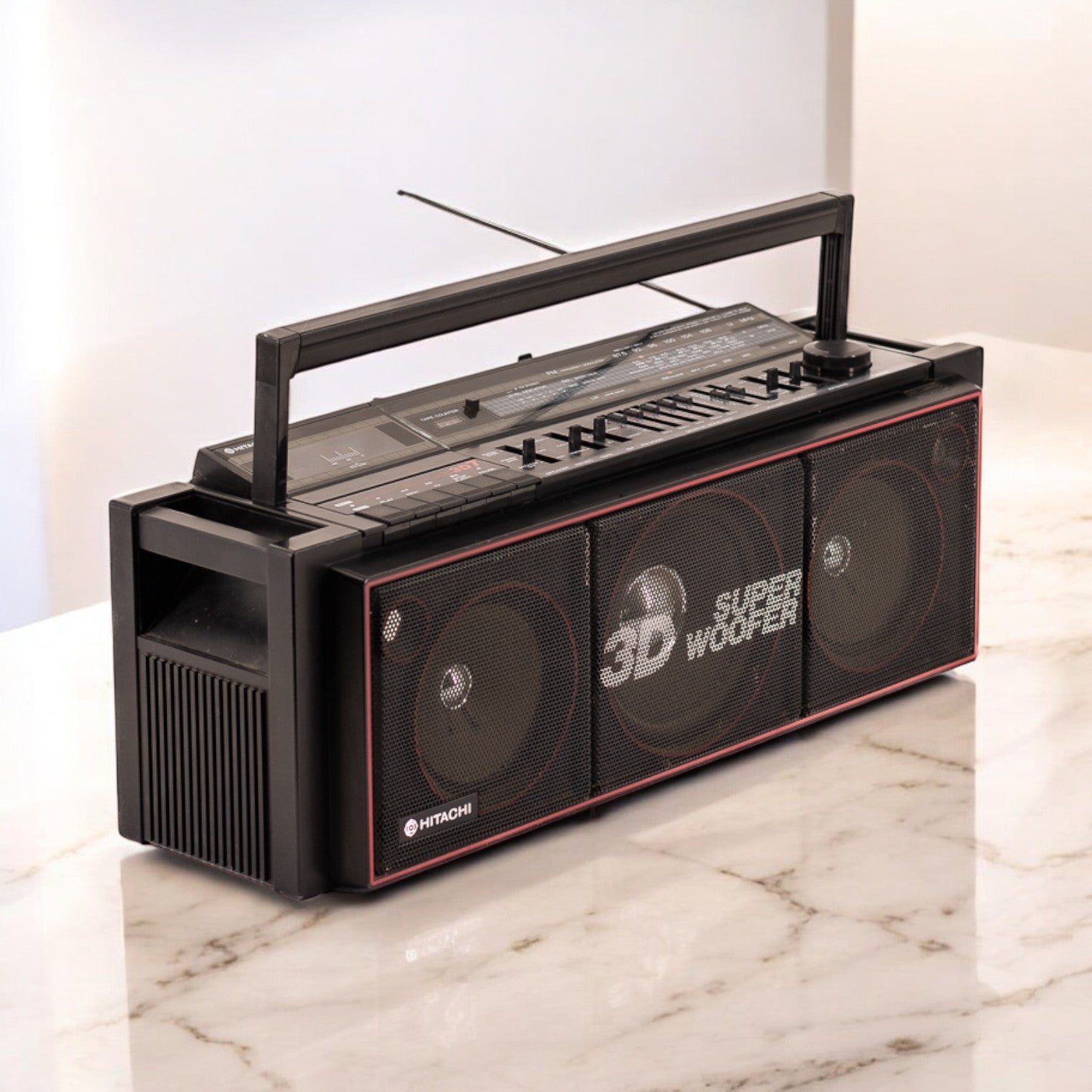 Boombox Bluetooth Hitachi Vintage 80’S - A.bsolument - absolument -radio - vintage - prodige - bluetooth