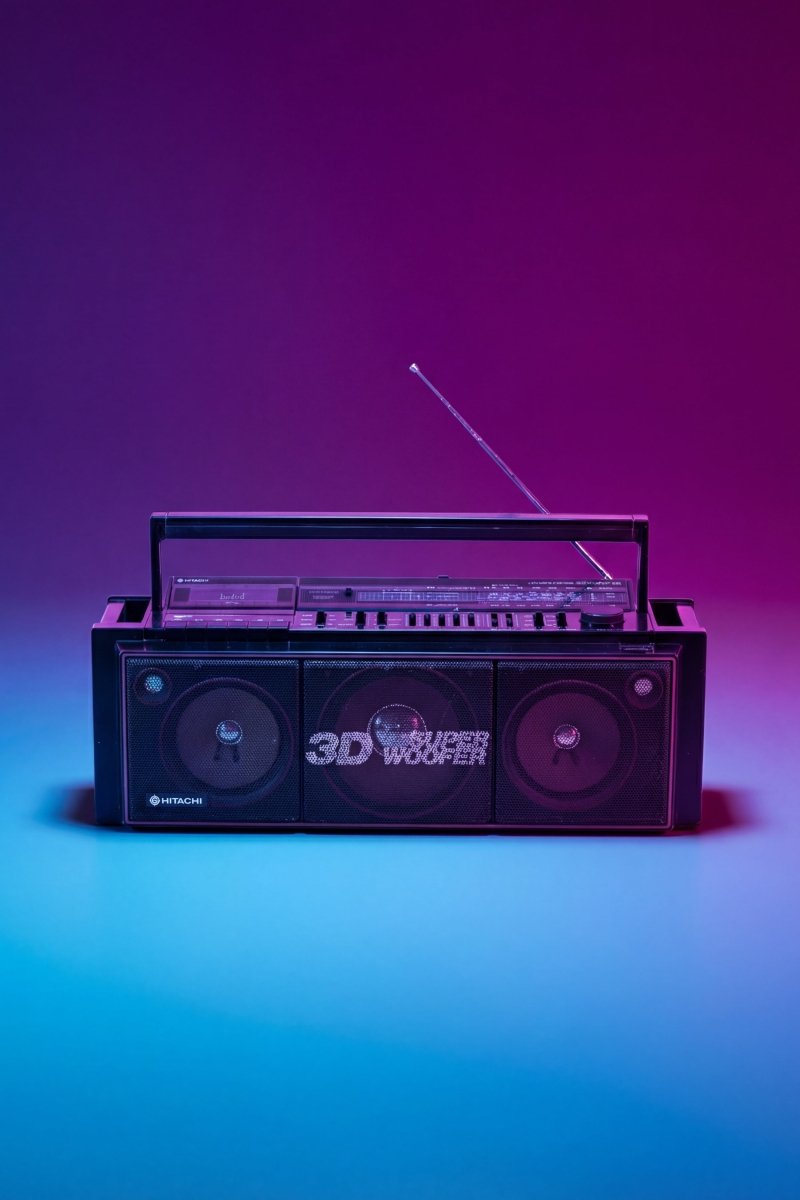 Boombox Bluetooth Hitachi Vintage 80’S - radio - vintage - bluetooth - tsf - dab - modernisation - retrofit