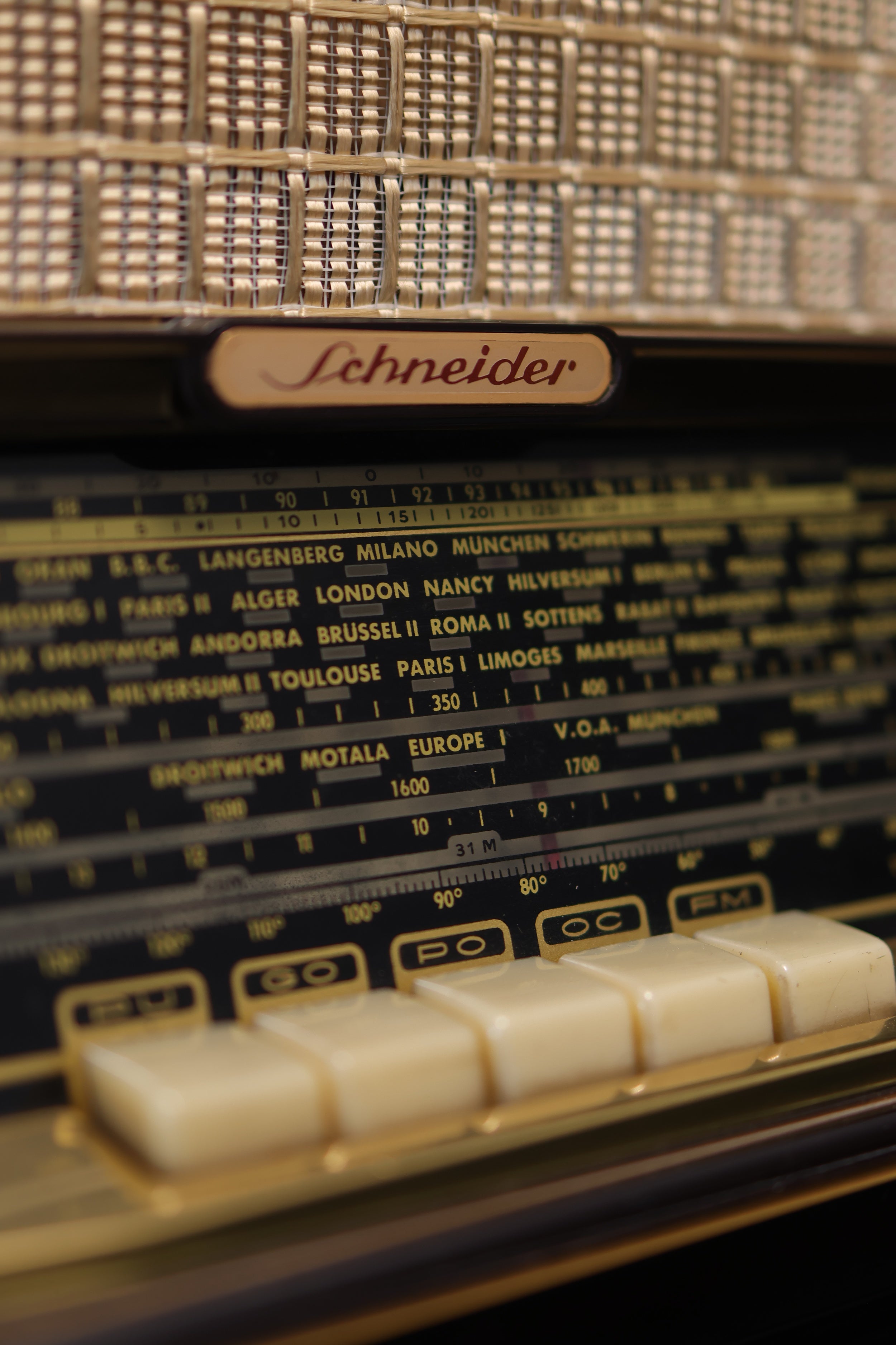 Radio Bluetooth Schneider Vintage de 1950