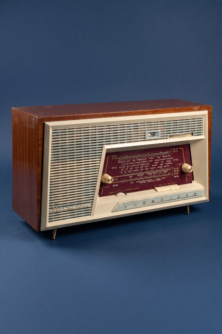 Radio Bluetooth Schneider Vintage de 1958 - modernisation Bluetooth A.bsolument