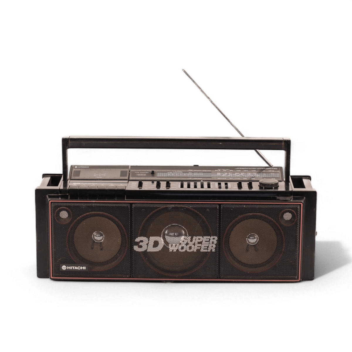 Boombox Bluetooth Hitachi Vintage 80’S - enceinte - connectée - design - haut - de - gamme - vintage - prodige - radio