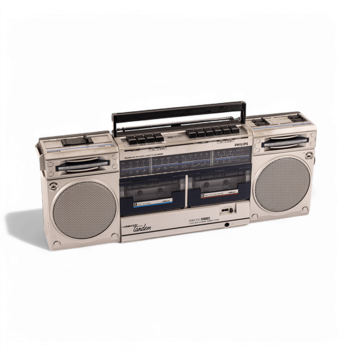 Boombox Bluetooth Philips Vintage 80’S - enceinte - connectée - design - haut - de - gamme - vintage - prodige - radio