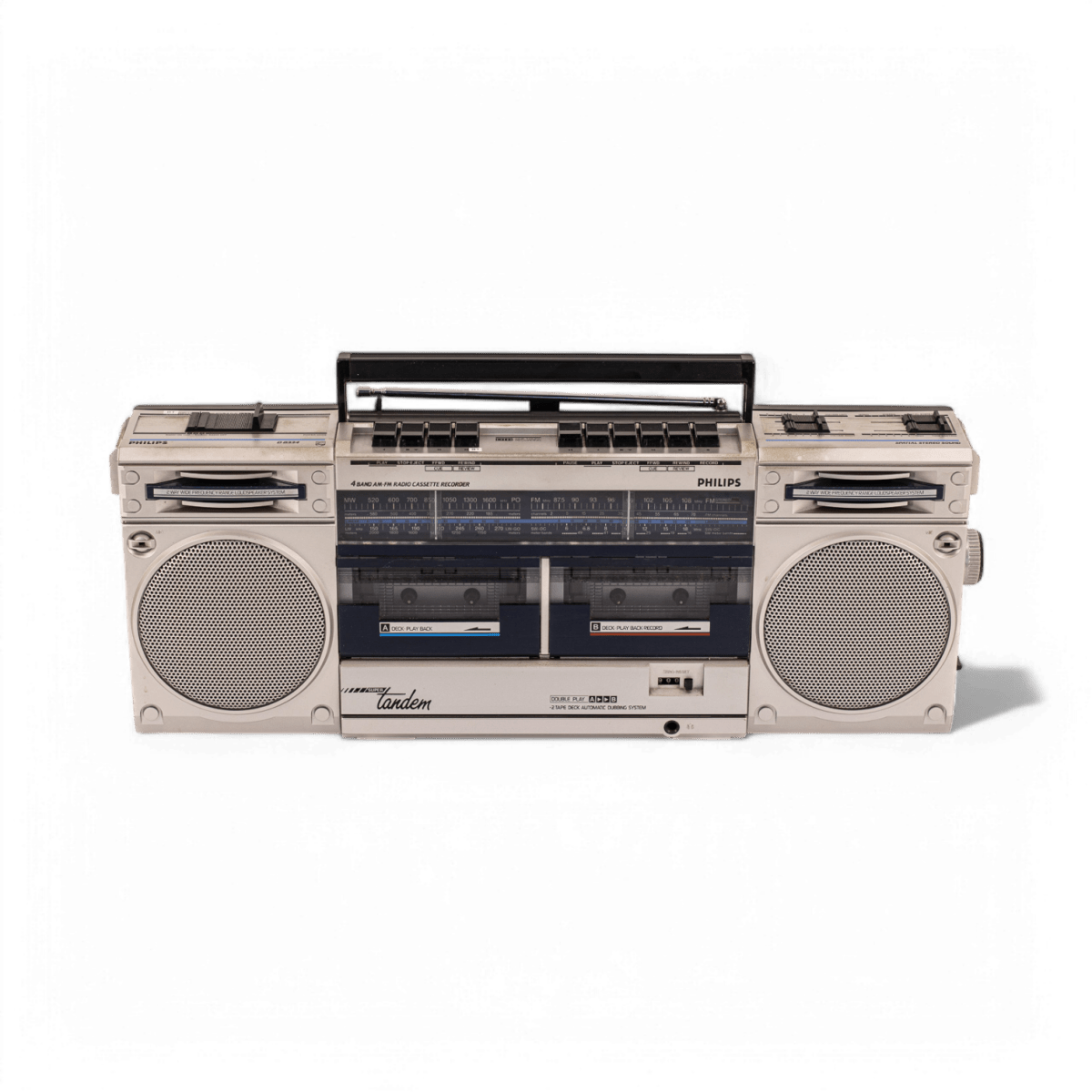 Boombox Bluetooth Philips Vintage 80’S - enceinte - connectée - design - haut - de - gamme - vintage - prodige - radio
