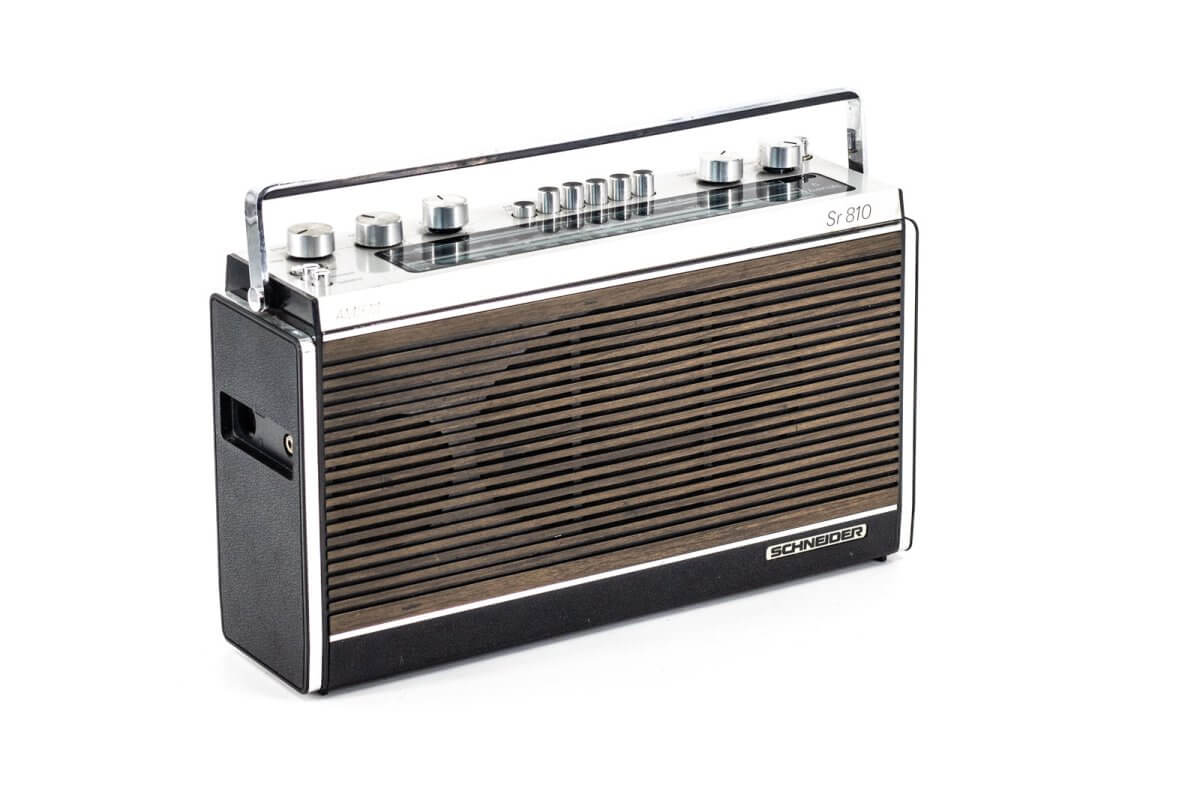 Transistor Bluetooth Schneider Vintage 70’S enceinte connectée française haut de gamme prodige radio vintage