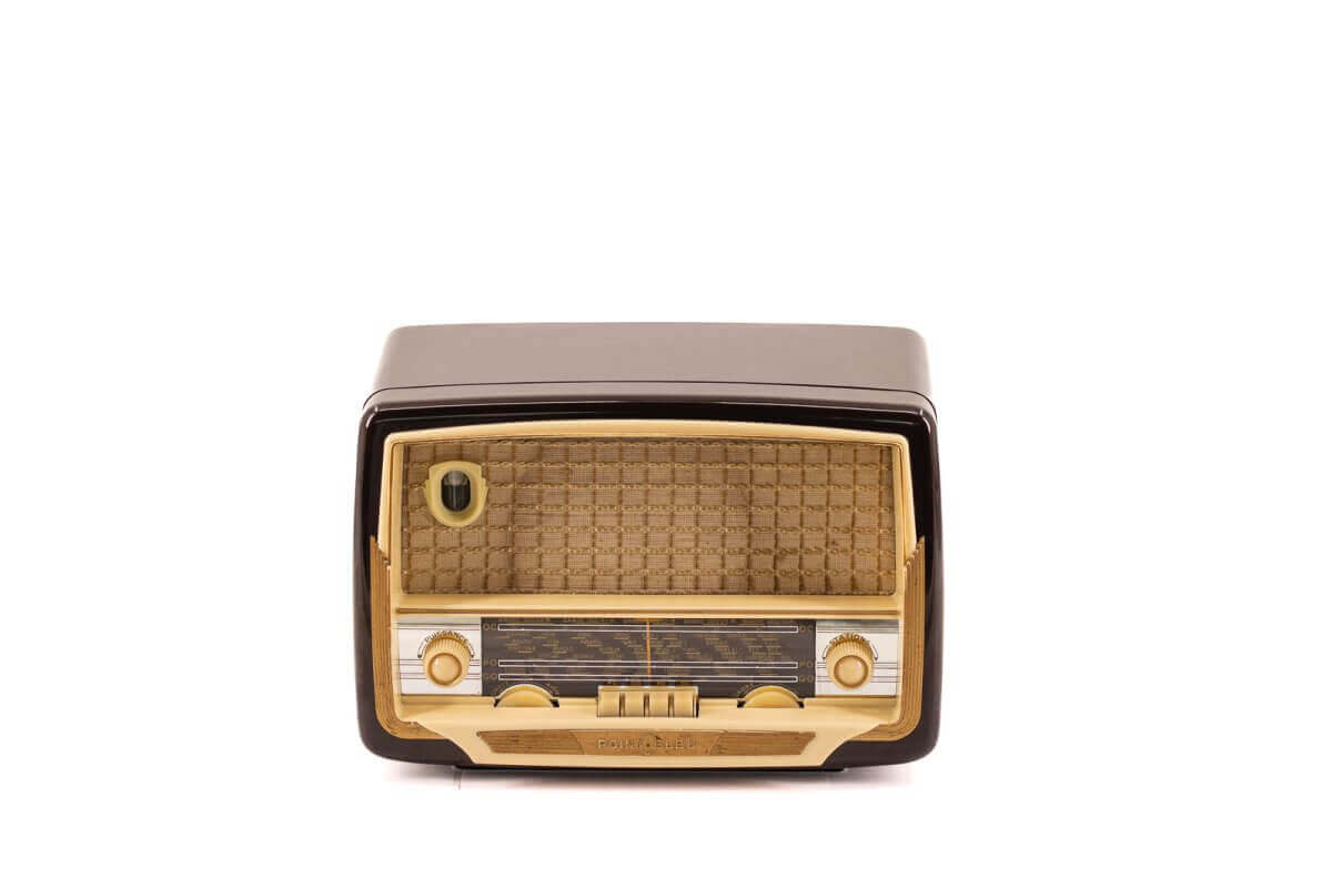 Radio Bluetooth Point Bleu Vintage 60'S enceinte connectée bluetooth haut de gamme prodige radio vintage design